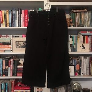 Black Gap wide leg button fly pants